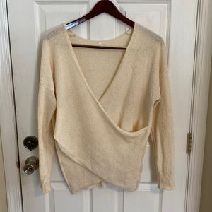 Wishlist across Front Cream Sweater M/L